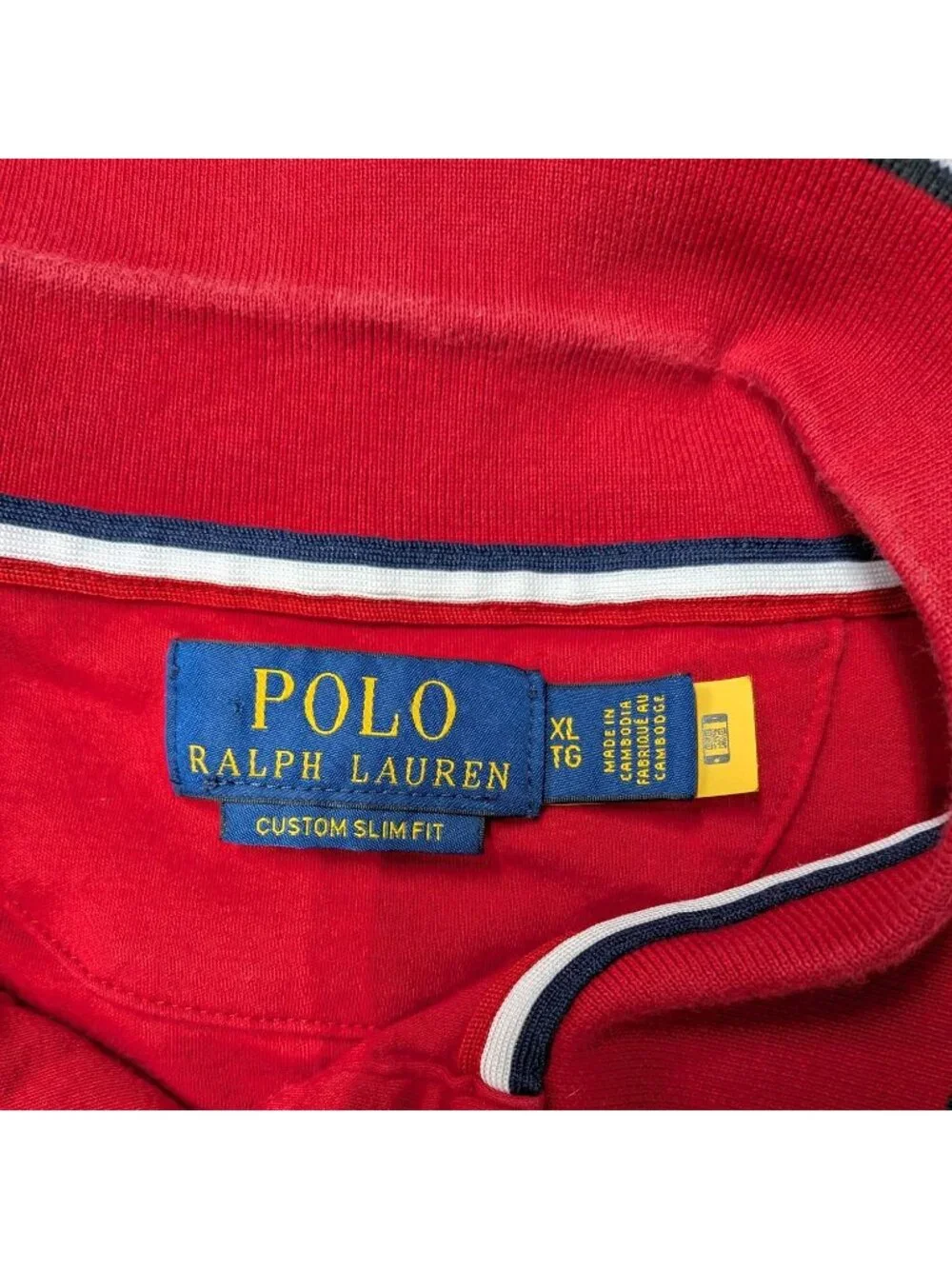 Polo Ralph Lauren Red Polo Shirt Slim Fit Preppy Normcore Ivy League Golf XLarge